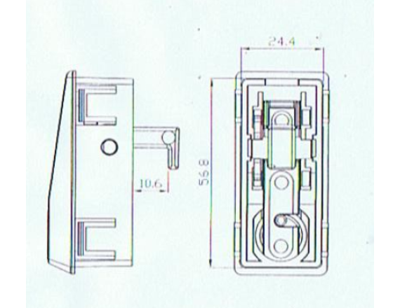 KHÓA TỦ LÙA SẮT MÀU TRẮNG T125 -03 CÓ CHỮ OPEN CLOSE